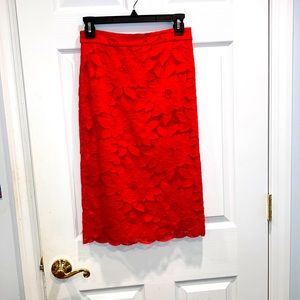 BEBE gorgeous Lace pencil skirt. Back zipper, fully lined, kick vent. Like New!